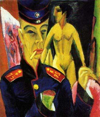 Ernst Ludwig Kirchner Self Portrait as a Soldier France oil painting art